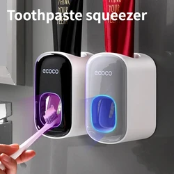 ecoco Wall Mount Automatic Toothpaste Dispenser Bathroom Toothpaste Squeezer Dispenser Toothbrush Holder bathroom accessories
