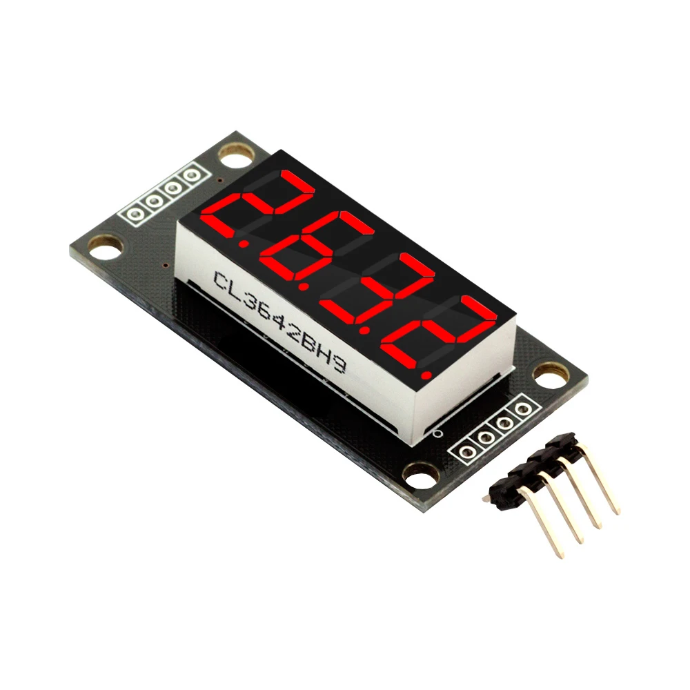 TM1637 LED Display Module 4 Digit 7 Segment 0.36 inch Time Clock Indicator Tube Module Red Blue Green Yellow White for Arduino