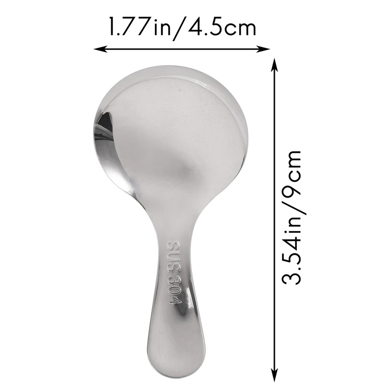 10 Pcs Stainless Steel Short Handle Spoons Mini Salt Spoons Condiments Spoon Dessert Spoon Tea Coffee Spoons,Silver image 2