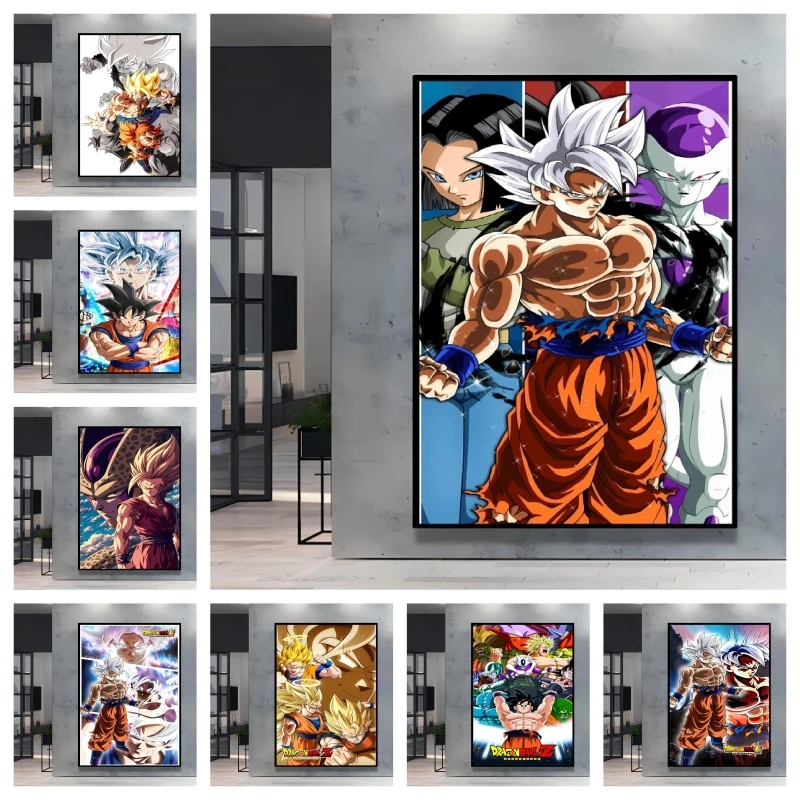 

Canvas Printings Dragon Ball Goku Vegeta Posters High Quality Art Home Decor Birthday Gifts Comics Pictures Kid Action Figures