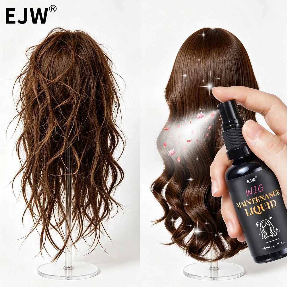 Wig Care Oil Spray Leave-In Conditioner Human Synthetic Lace Wig Anti-Frizz Detangler Smoothing Moisturizing No Greasy Shine Dry