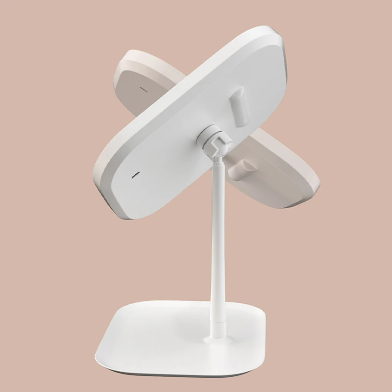 ヨーロッパの折りたたみ式化粧鏡,LEDライト,化粧鏡,化粧鏡