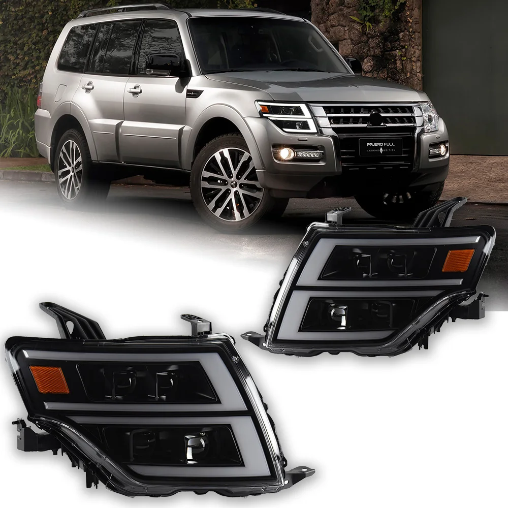 Car Lights For Mitsubishi Pajero Headlight 2006-2018 V97 Head Lamp V87 V93 V95 LED Headlights Projector Drl Automotive Accessory