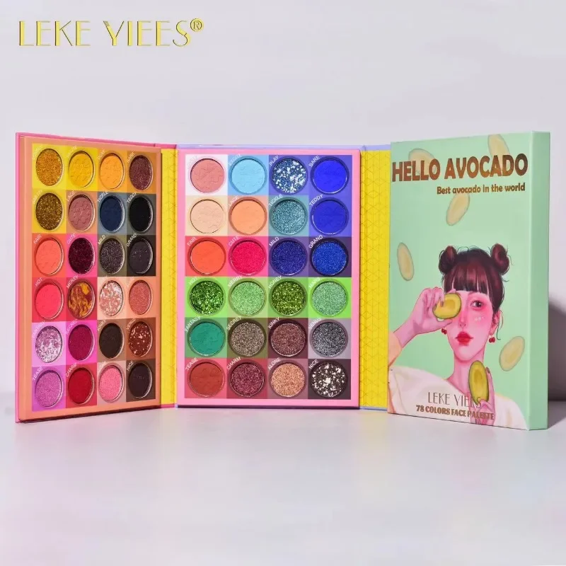 LY78 Color Eye Shadow Palette High Color 40 Degree Matte and Shimmers Makeup Palette Waterproof Mix