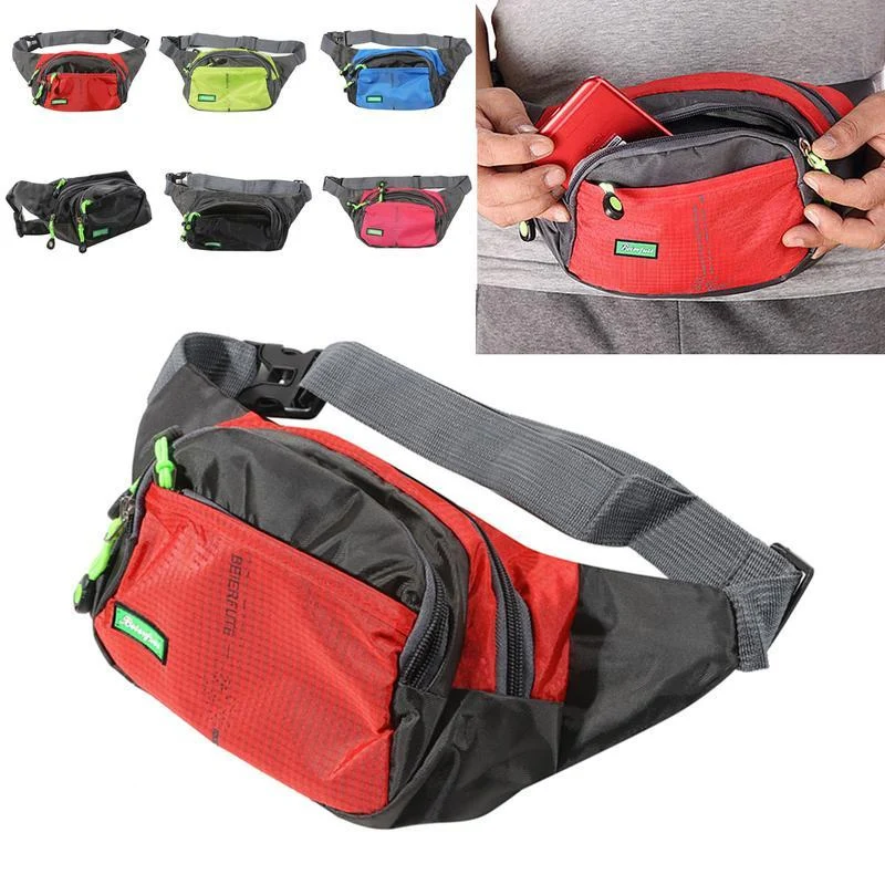 1Pc Lightweight Waterproof Men Waist Bag Bum Bags Travel Pouch Pack Men Fanny Pack Men