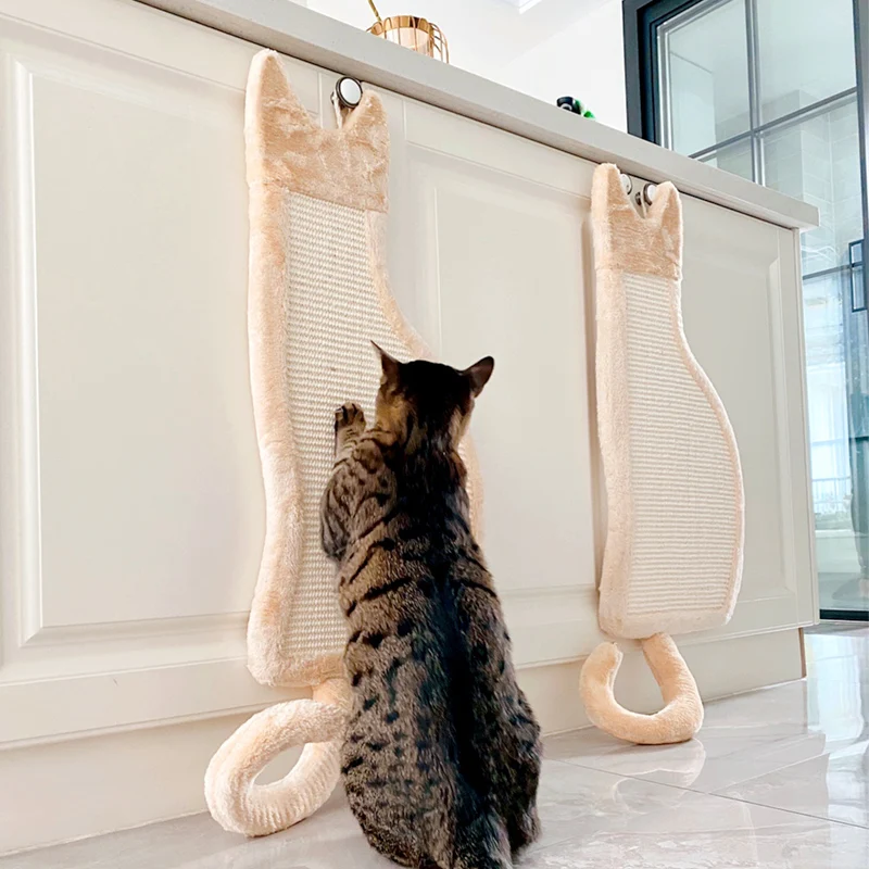 

Cat Scratch Board Nest Vertical Hanging Sisal Durable Wear Resistant Claw Toy Cat Supplies Scratch Board Cat Accessories