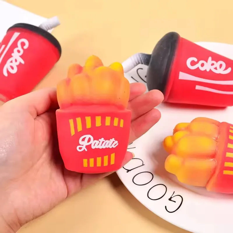 TPR 스트레스 해소 장난감 압박 해소 시뮬레이션 콜라 프렌치프라이 햄버거 느린 반동 생일 선물