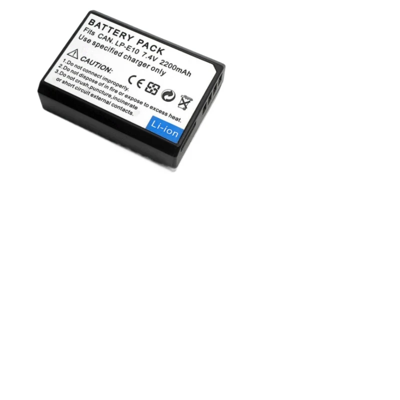 For Canon 1100D 1200D 1300D Rebel T3 T5 KISS X50 X70 USB Battery 7.4V 2200mAh LP-E10 LPE10 E10 Camera Battery