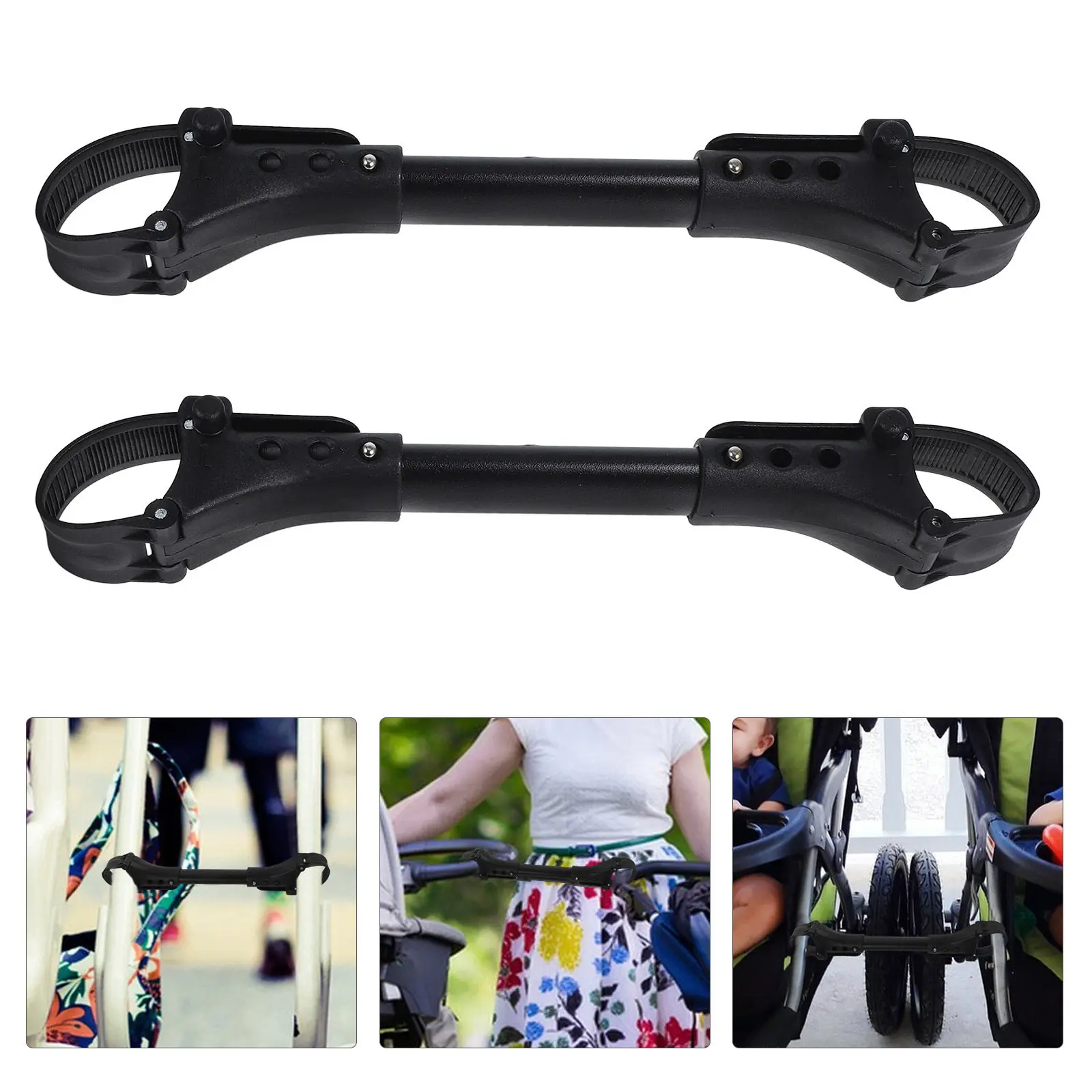 

2Pcs Aluminum Twin Stroller Connector Heavy Duty Universal Double Stroller Link for Outdoor Use with Twins Toddlers Infants