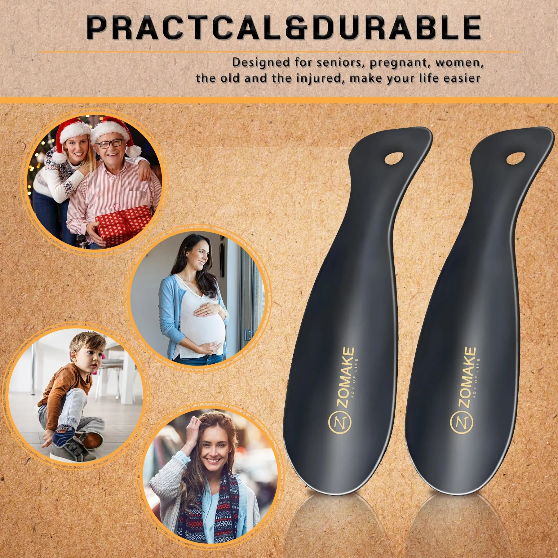 

Портативный мини-звуковой сигнал для обуви, профессиональный звуковой сигнал для обуви из нержавеющей стали, прочная форма, ленивый Вспомогательный элемент для обуви, 2 шт. дюйма