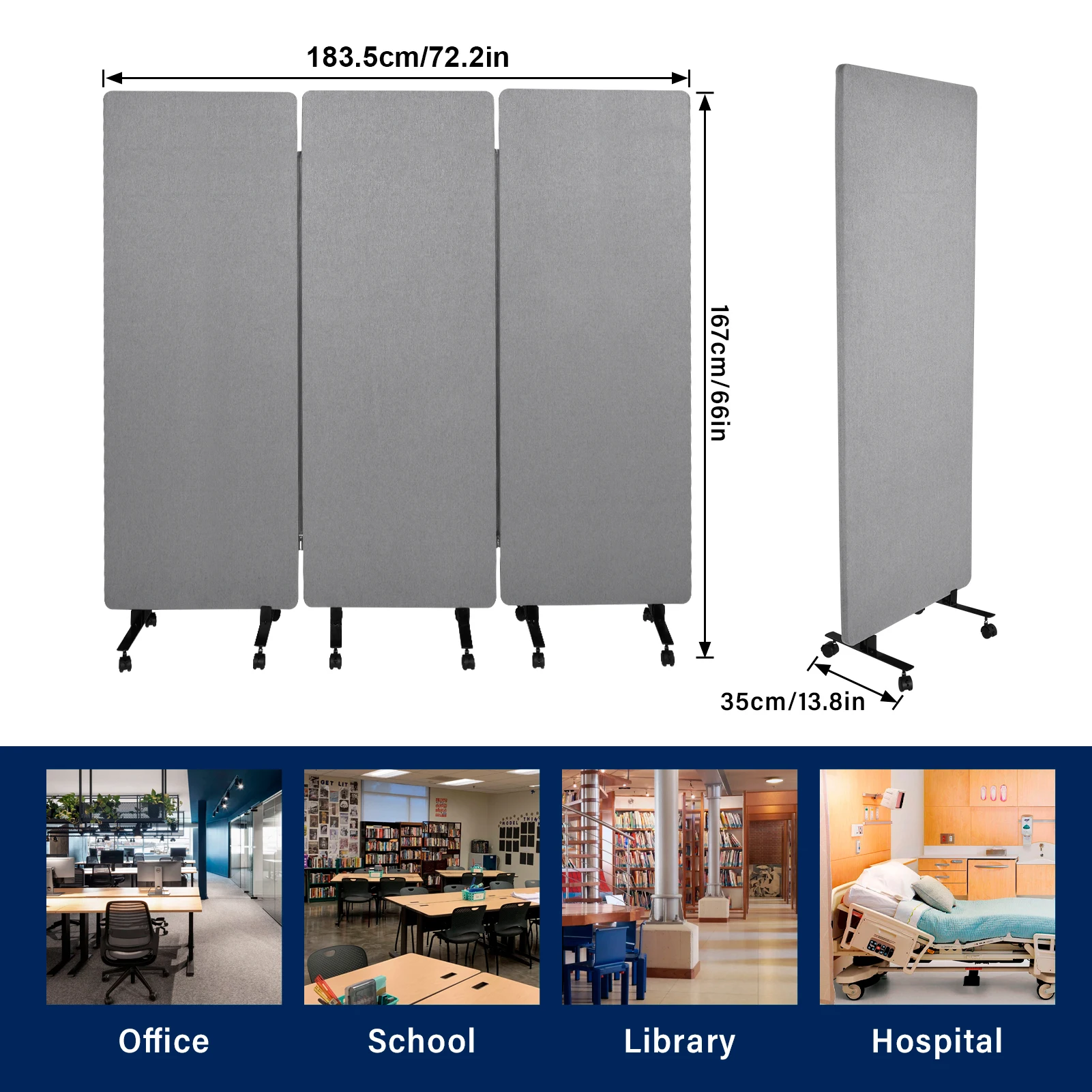 Składana, akustyczna przegroda – Partition Screen Divider recenzja i cena