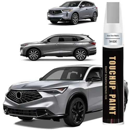 Solar Silver Metallic(NH-932M) Touch Up Paint Compatible with Acura, Car Paint Pen Scratch Repair Two-In-One Touch Up Paint