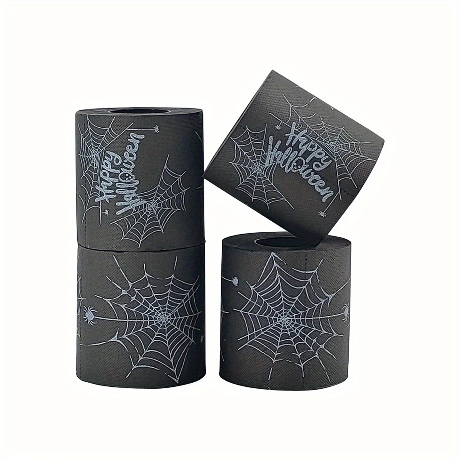 Halloween Black Spider Web Toilet Paper Holiday Party Decorative Disposable Placemats Halloween Quirky Gift