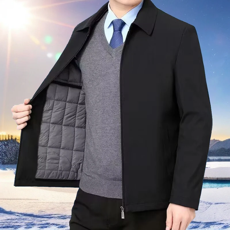 

Winter New Parka Men's Winter Jacket Social Blazers Thick Warm Jacket Men Casual Business Coat Men Blazer Classic Office Dress