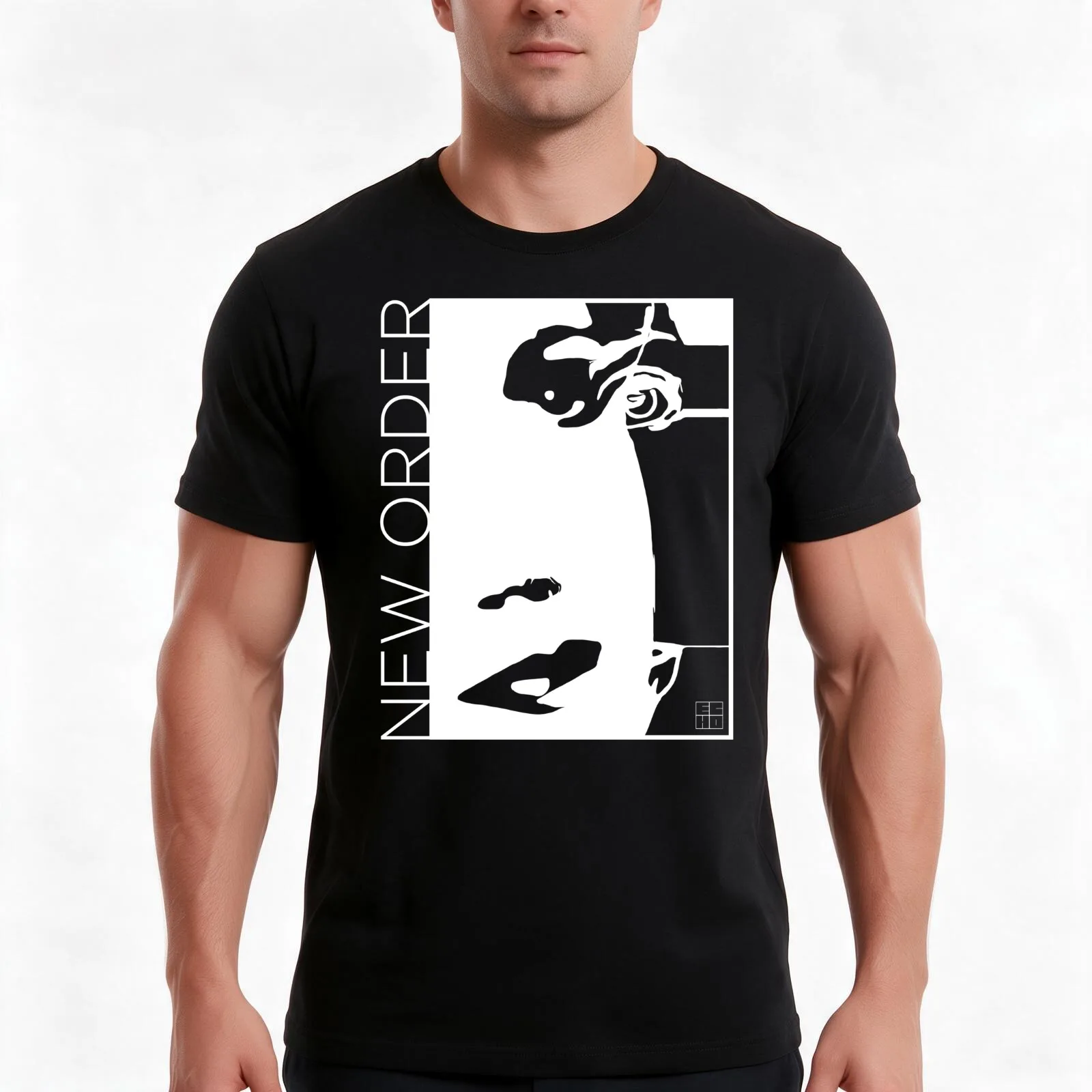 New Order / Gillian Gilbert in White T-Shirt, Summer Casual Cotton Tee, Oversized Streetwear Tops, Vintage Graphic Print