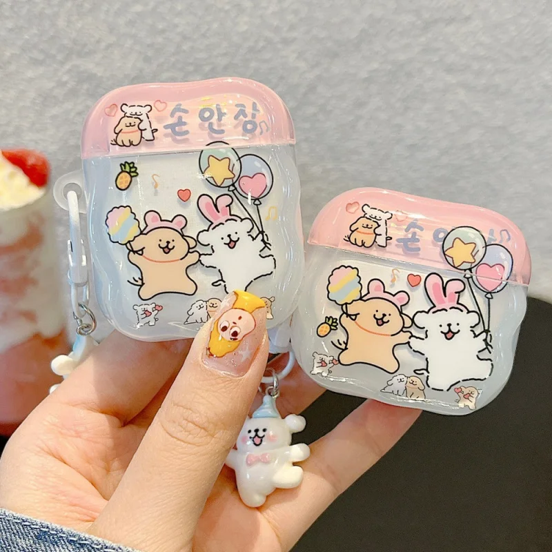 

Cute Line Dog Cartoon Headphone Cover for Appleairpods3/4Personalized PendantPRO3/proAll Inclusive