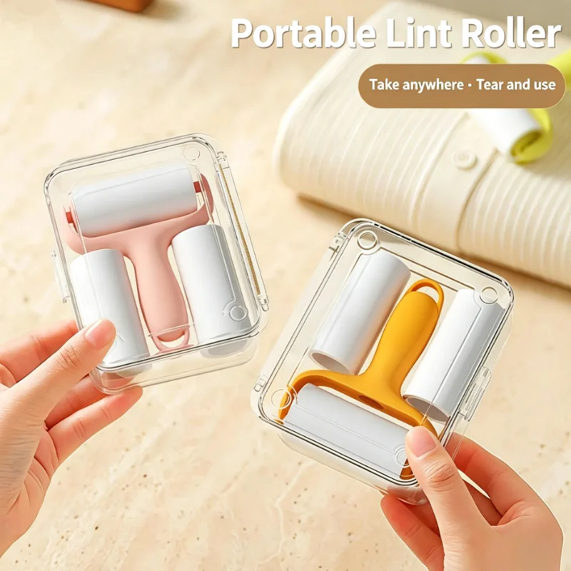 Mini Hair De-stripper - Roller Type Hair Removal Tool - Comes with 3 Replacement Sheets - High-Viscosity Hair Sticking Device