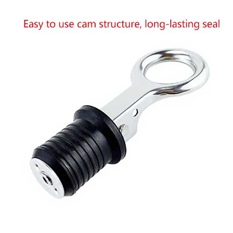25MM Marine Drain Plug Adjustable Snap Tight Stainless Steel Rubber Drain Plugs Speed Boat Kayak Motorboat Hardware Accessories view 4