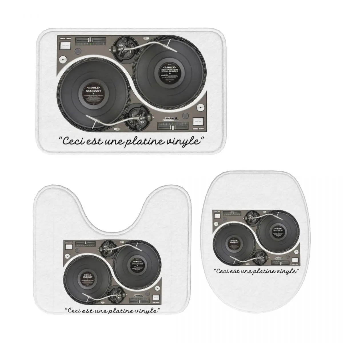 Поворотный стол SL1200 MK2 Technics DJ De Mix МОДЕЛЬ Электронный музыкальный инструмент 3-х предметный коврик для ванной Набор для ванной комнаты Крышка унитаза Ковер Поворотный стол SL1200 MK2 Technics DJ De Mix МОДЕЛЬ Электронный музыкальный инструмент 3-х предметный коврик для ванной Набор для ванной комнаты Крышка унитаза Ковер