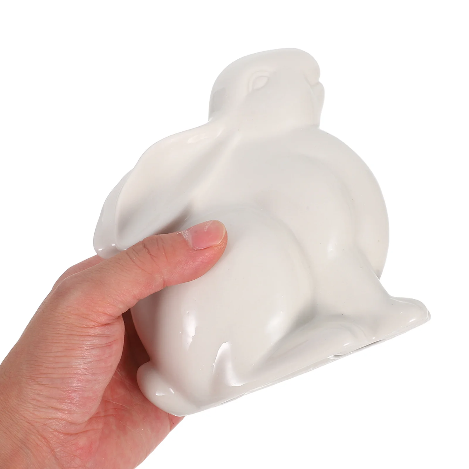 

Ceramic Rabbit Ornament 12x6.5x13cm Decoration Funny Ornament for Living Room Cabinet Wine Cabinet