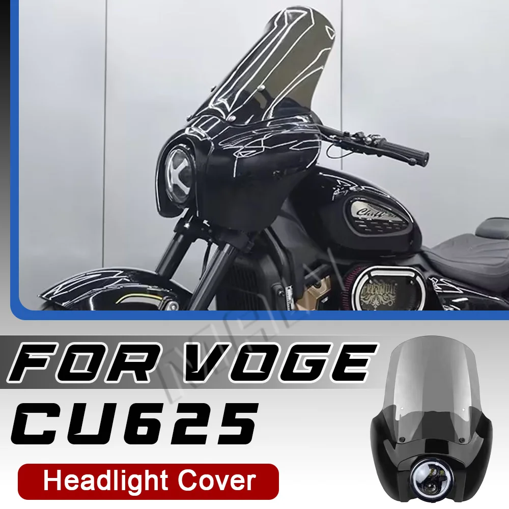 

Upgraded LED angel eye round headlights for VOGE CU625 front windshield spoiler accessories
