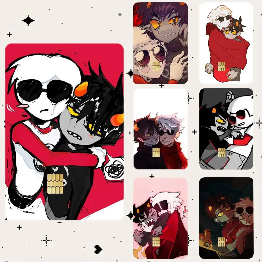 

H-Homestuck D-DaveKat HD Waterproof Card Skins Protective Stickers for Credit Bank Game Cards