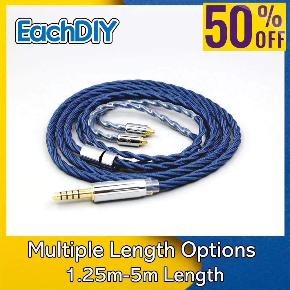 

99% Pure Silver OCC Graphene Alloy Full Sleeved Earphone Cable For DUNU DK-3001 4001 Falcon-C whizzer Haydn A15 Pro A15 LN008619