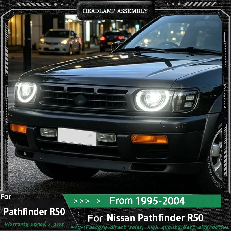 

LED Projector Lens Headlight Assembly For Nissan R50 1995-2004 Modified Front Headlamp With Daytime Running Light And Turn Signa