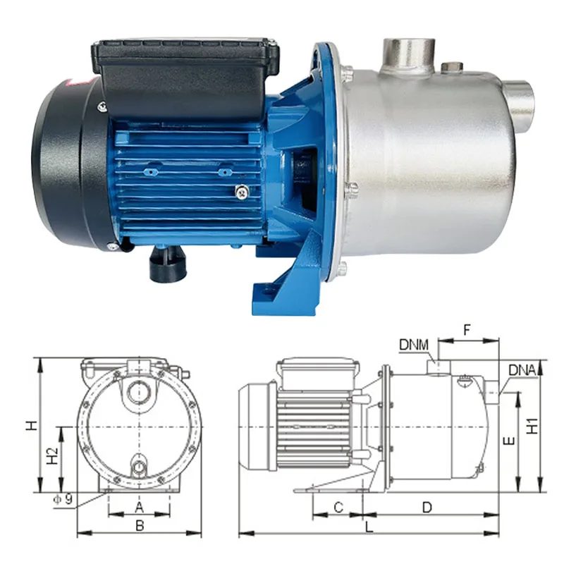 220V/380V Hochdruck-Gartenoberflächen-Drucker höhungs pumpe elektrische selbst ansaugende Wasserstrahl pumpe