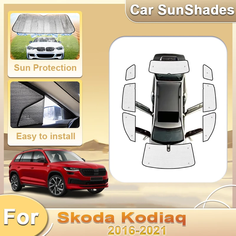 

Sun Sunscreen Window For Skoda Kodiaq 2016 2017 2018 2019 2020 2021 Reflector Shade Sun Visor Silver Sunscreen Window Accessries