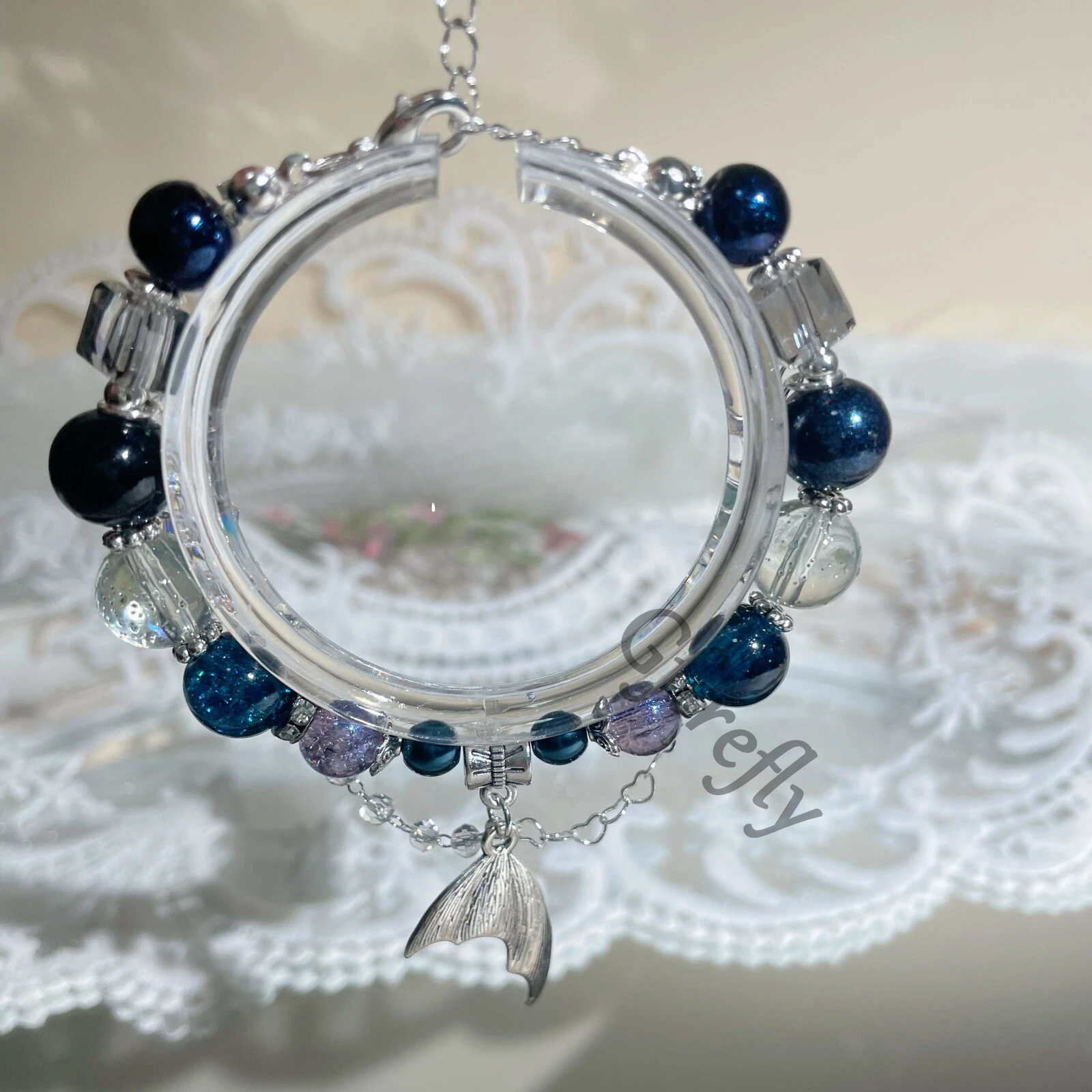 Love and Deepspace Bracelet Rafayel Hand Chain Craft Glass Bead Bangle High Appearance Level Rim Anime Gift