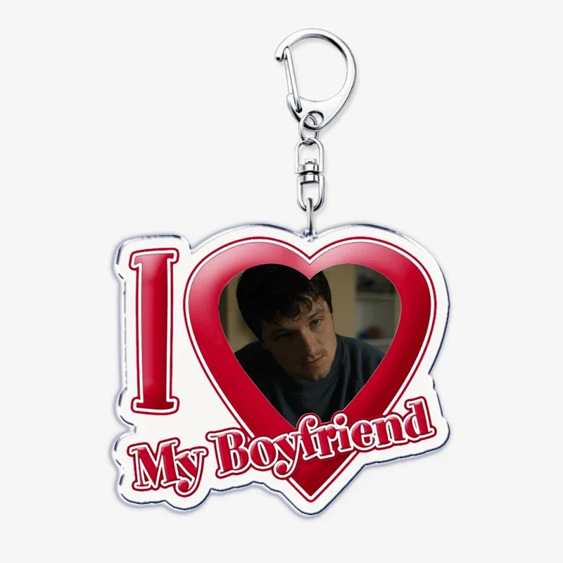 Popular I Love My Boyfriend Josh Hutcherson Key Chain Keychains Hunger Games Movie Ring for Bag Pendant Keyring Jewelry Gifts