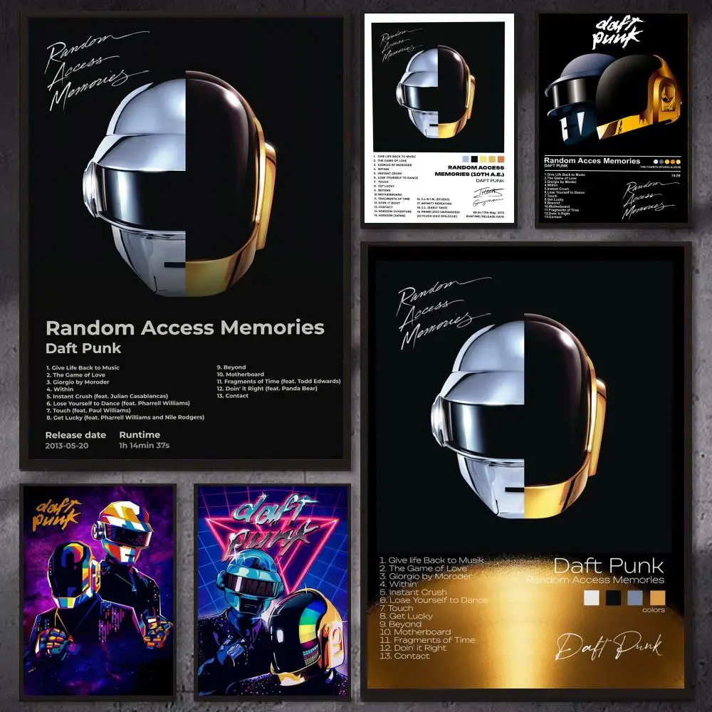 Band D-Daft Punk music ablum Poster Poster Modern Aesthetic Cool Premium Decor for Bedrooms and Gaming Rooms