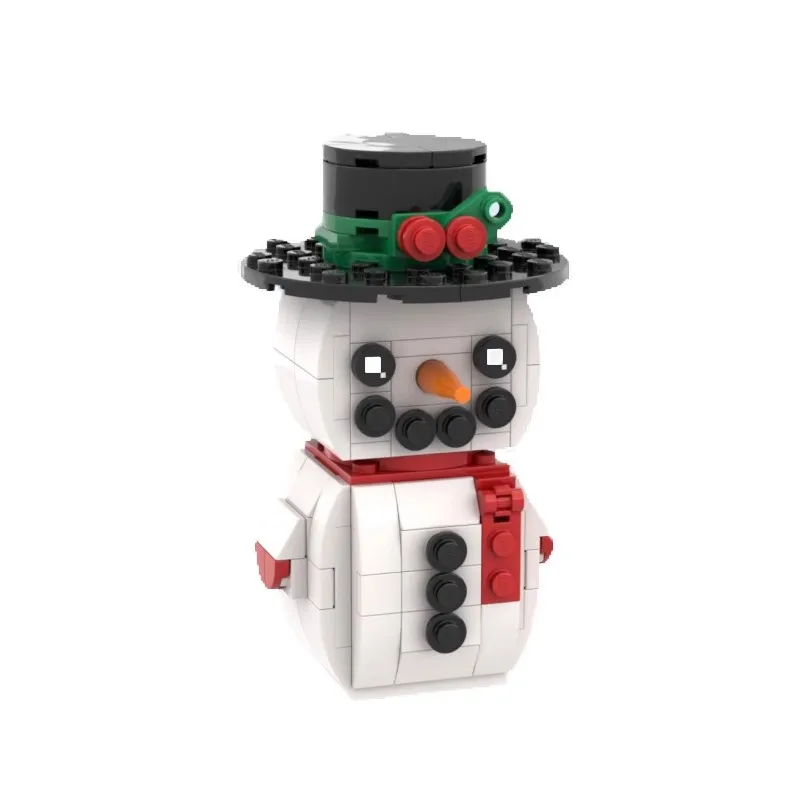 Bricklink MOC Christmas Figures Snowman Gingerbread Man and Elf Bricks Brickheadz Building Blocks Toys Children Christmas Gift