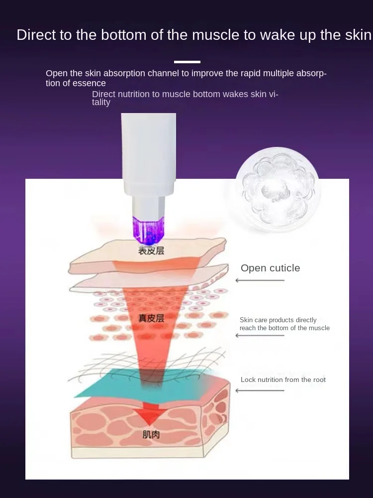 Vital Injector Beauty Instrument Household Water Light Liquid Import Nano Crystallite  Inductive Therapeutical Instrument