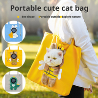 Cat Carrier Backpack Small Dogs Portable Pet Travel Bag Breathable Mesh Front Entry Bubble Window Pet Carrier Outdoor Hiking