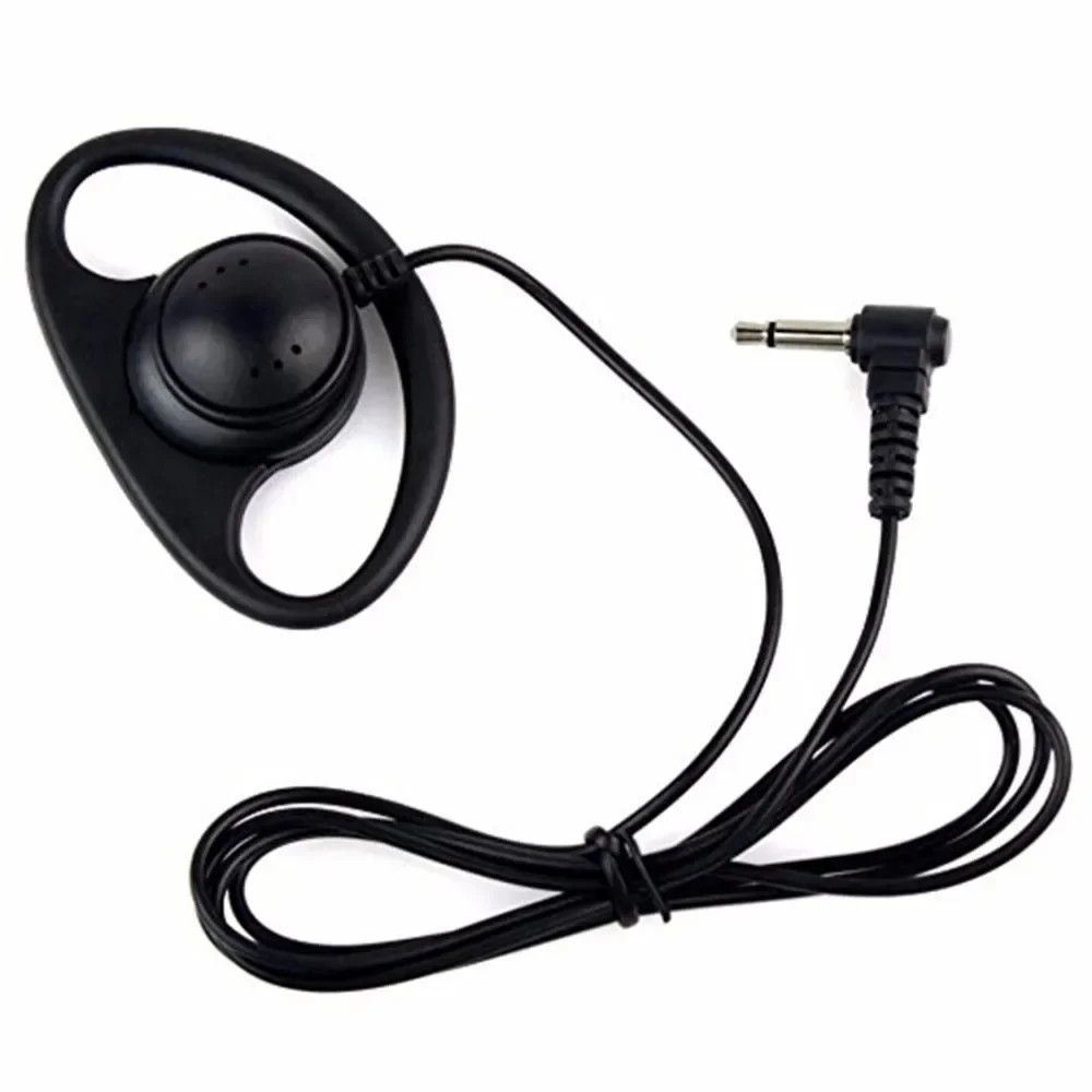 3.5mm D Shape Listen Only Soft Rubber Earpiece Headset For Motorola Radio Anti Noise earphone