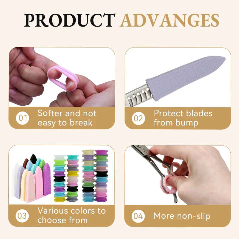 Crane Design Silicone Scissor Protector Rings Made Of Imported Environmentally And Healthy Silicone Soft Safe And Comfortable