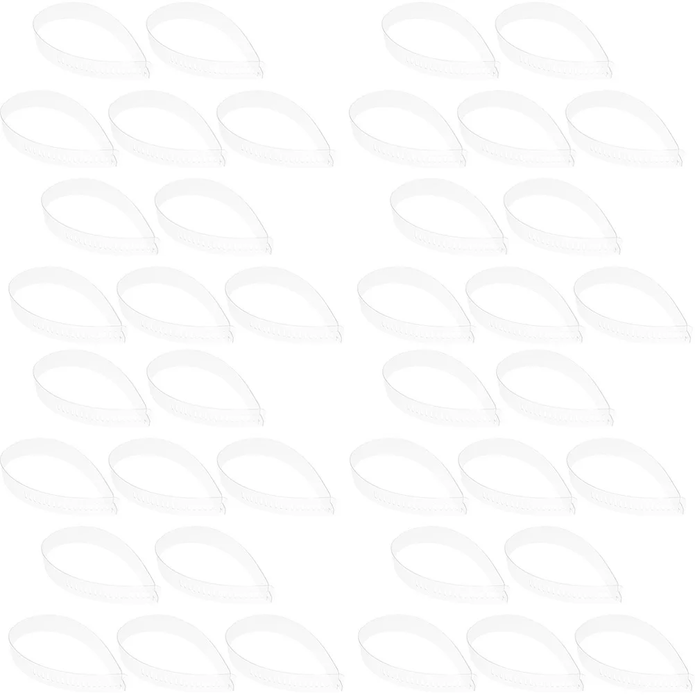 60 قطعة شرائط بولي كلوريد الفينيل شفافة قابل للتعديل طوق القميص دعم دائم تحديد يبقى لمستلزمات تثبيت طوق القمصان #5