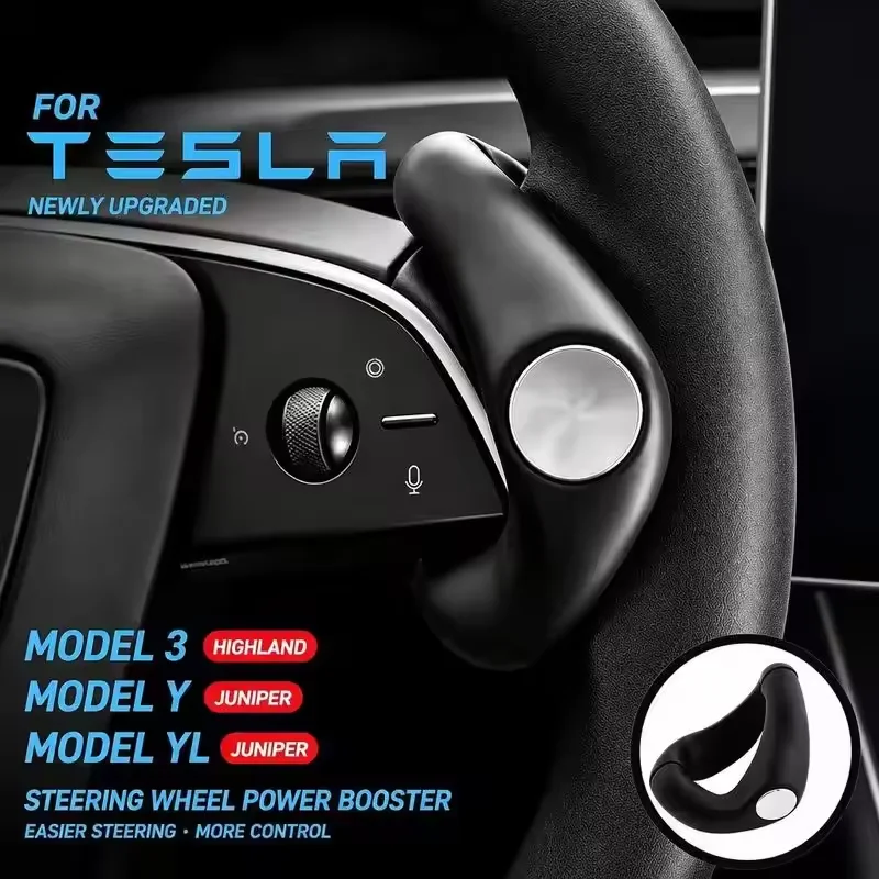 Steering Wheel Spinner Knob for Tesla Model 3 Highland/ Model Y Juniper 2025-2026 Power Booster One Hand Driving Safety Assist