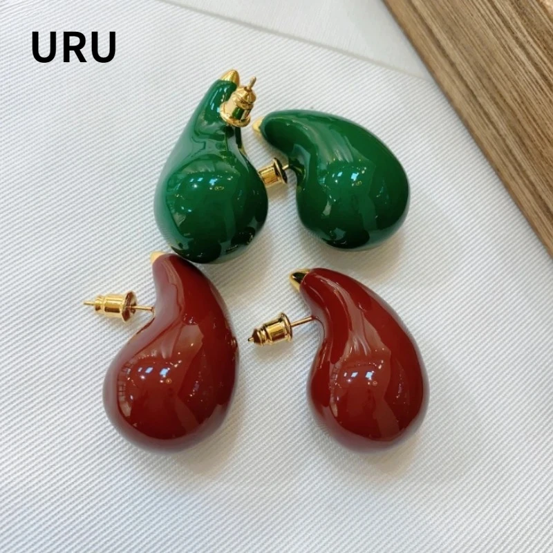 

Fashion Jewelry Sweet Korean Temperament Teardrop Stud Earrings For Women Party Gifts Simply Design Ear Accessories