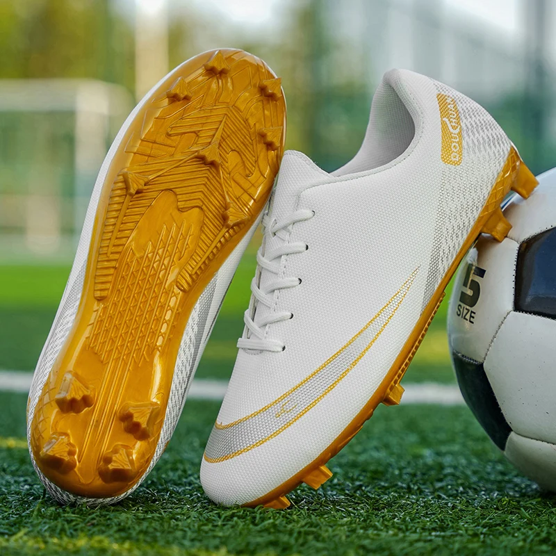 

New Men Women Professional Football Boots Cleats Grass Training Match Sport Soccer Shoes FG/TF Ultra-light Non-slip Unisex