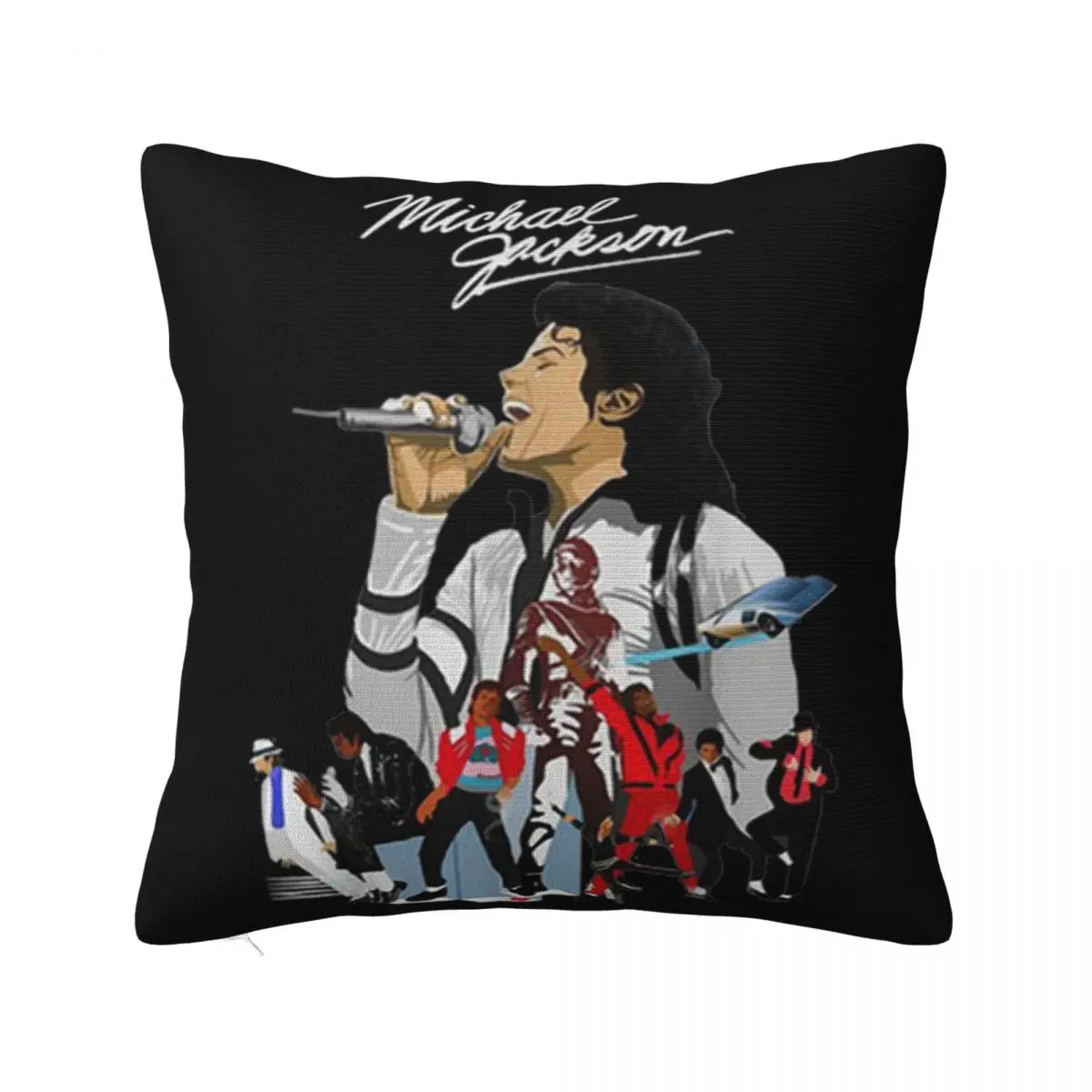 Michael Jackson Signature Wallpaper Youth Street Style Pure Funny Girl Streetwear Tops Designs Unisex Unique Pillow Case