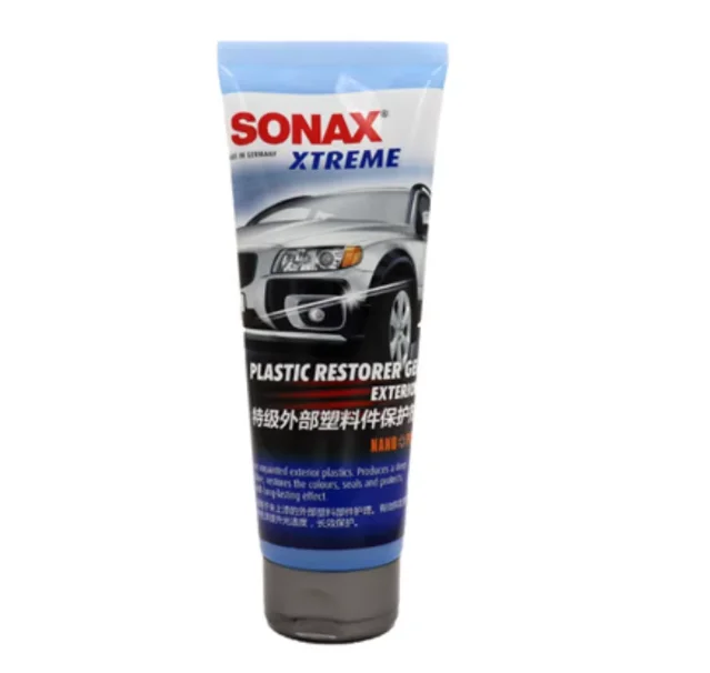 Gel Restaurador de Plástico SONAX para el Cuidado y Restauración de Plásticos Exteriores, Producto Original