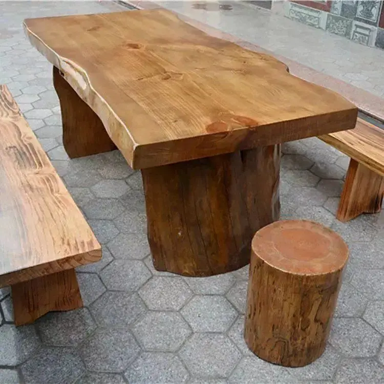 

New Chinese style, solid wood, large board table, tea table, zen, coffee table