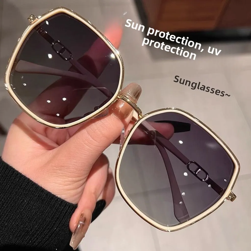 Fashion Oversized Cycling Sunglasses Women Big Frame Gradient Traveling Glasses Hiking Riding Eyewear Street Photography Glasses