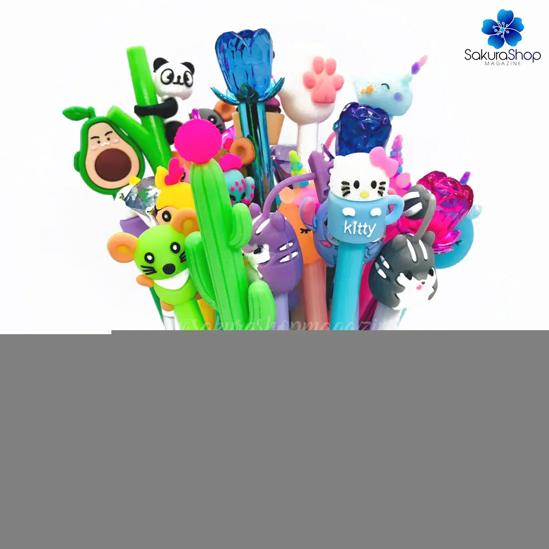 Creative Cute Gel Pen Bixinhos Animated Characters Kawaii - Kit with 12 ATTACKED RESALE