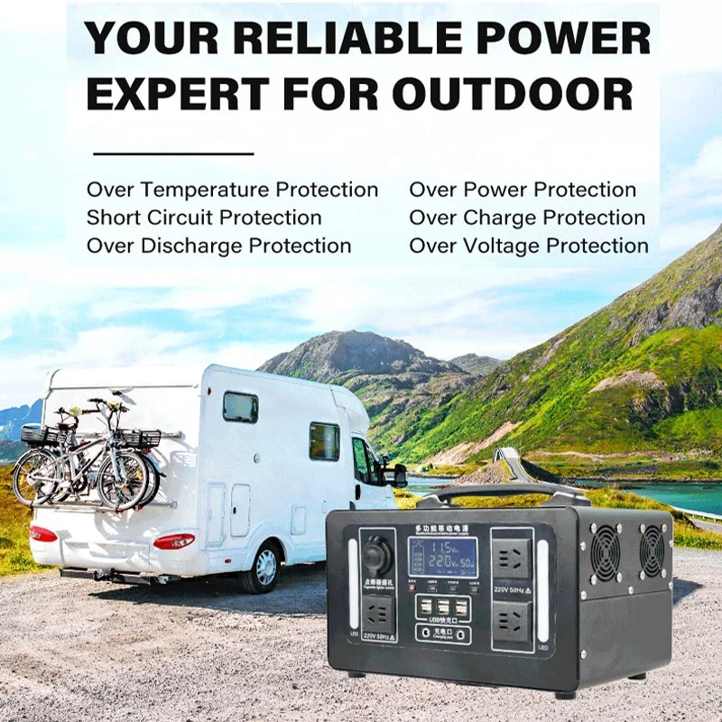 Home Solar Backup Generator 300w 600w 1200w 2400w Portable Power Station 2000wh Lifepo4 Battery