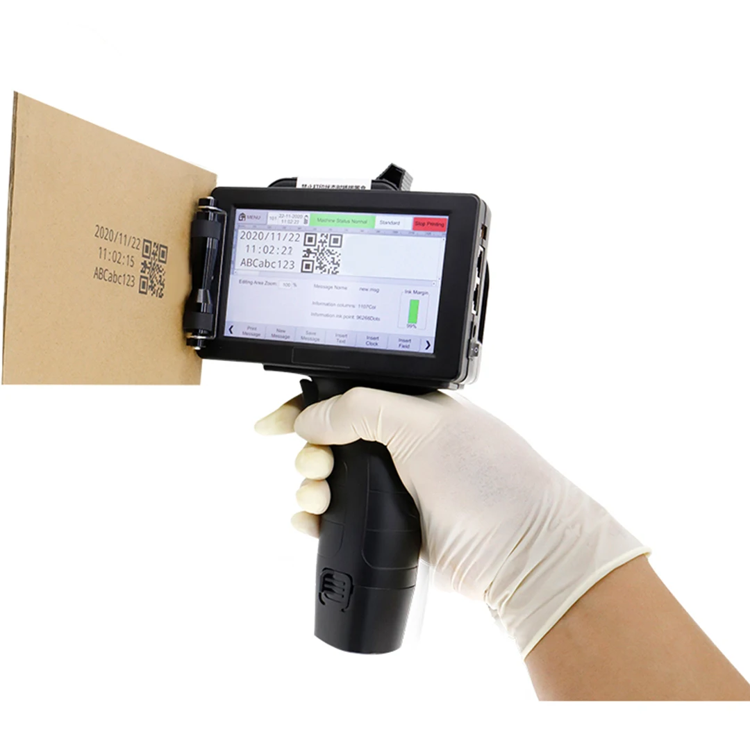 DOCOD 25.4mm Portable Handheld Expiry Date Batch Coding Machine G300 TIJ Industrial Inkjet Printer for Carton Box Food Package