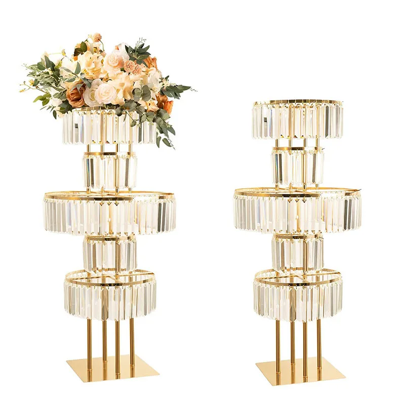 

Wedding Flower Rack Acrylic Crystal Road Guide Wedding Floor Flower Rack 75CM To 110CM Family Party Atmosphere Decoration